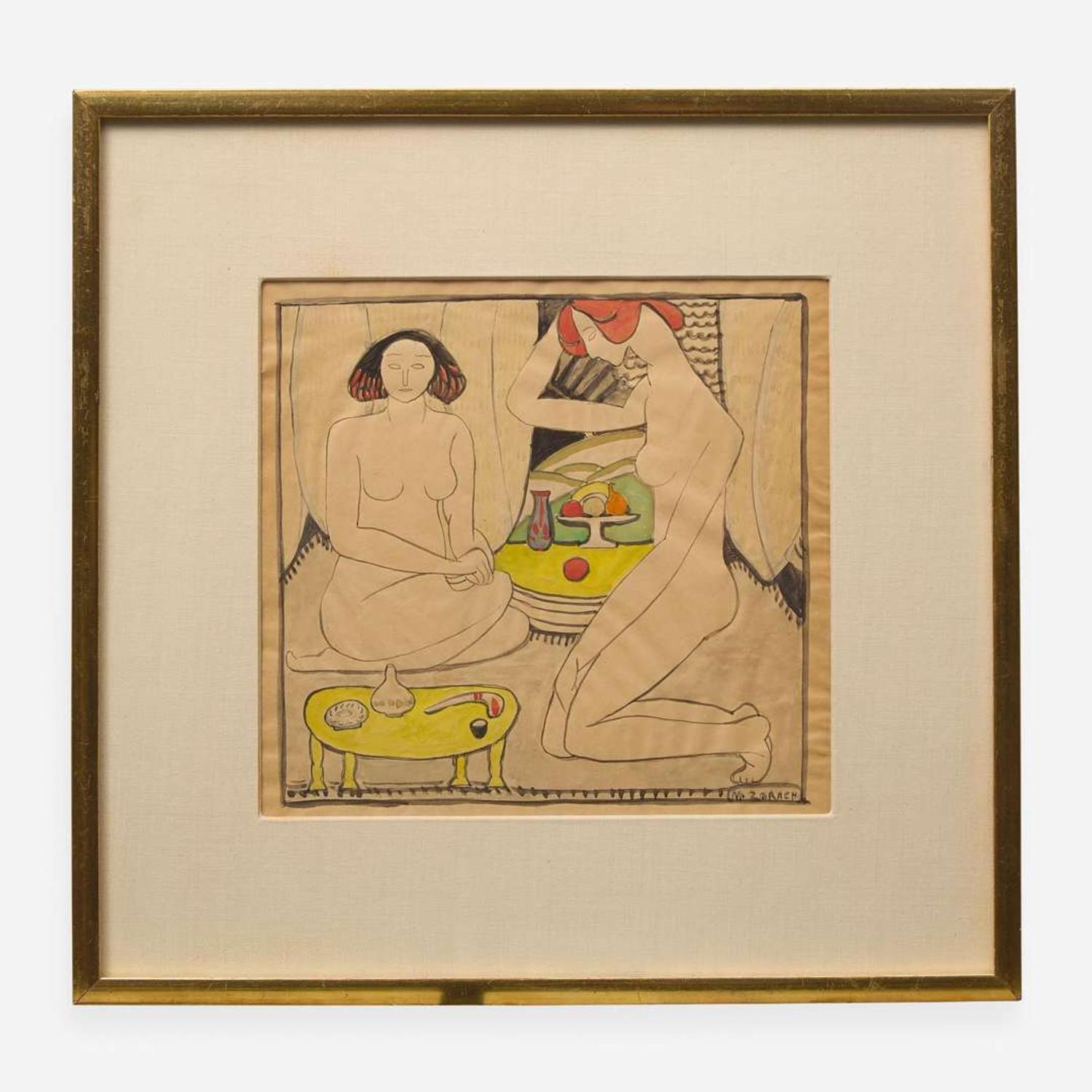 Marguerite Thompson Zorach (American, 1887-1968) Nudes and Still Life