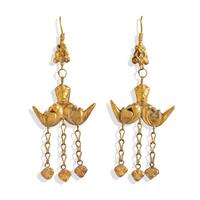 A Pair of Sasanian Style Gold Earrings