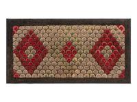 An American Fish Scale and Diamond Pattern Hooked Rug