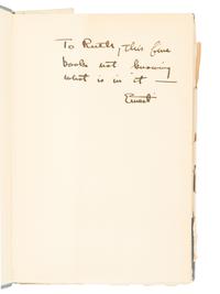 HEMINGWAY, Ernest (1899-1961). Fiesta . Berlin: Ernst Rowohlt, 1928.