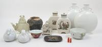 A Group of 44 Chinese Porcelain Articles Height of tallest 12 1/8 inches.