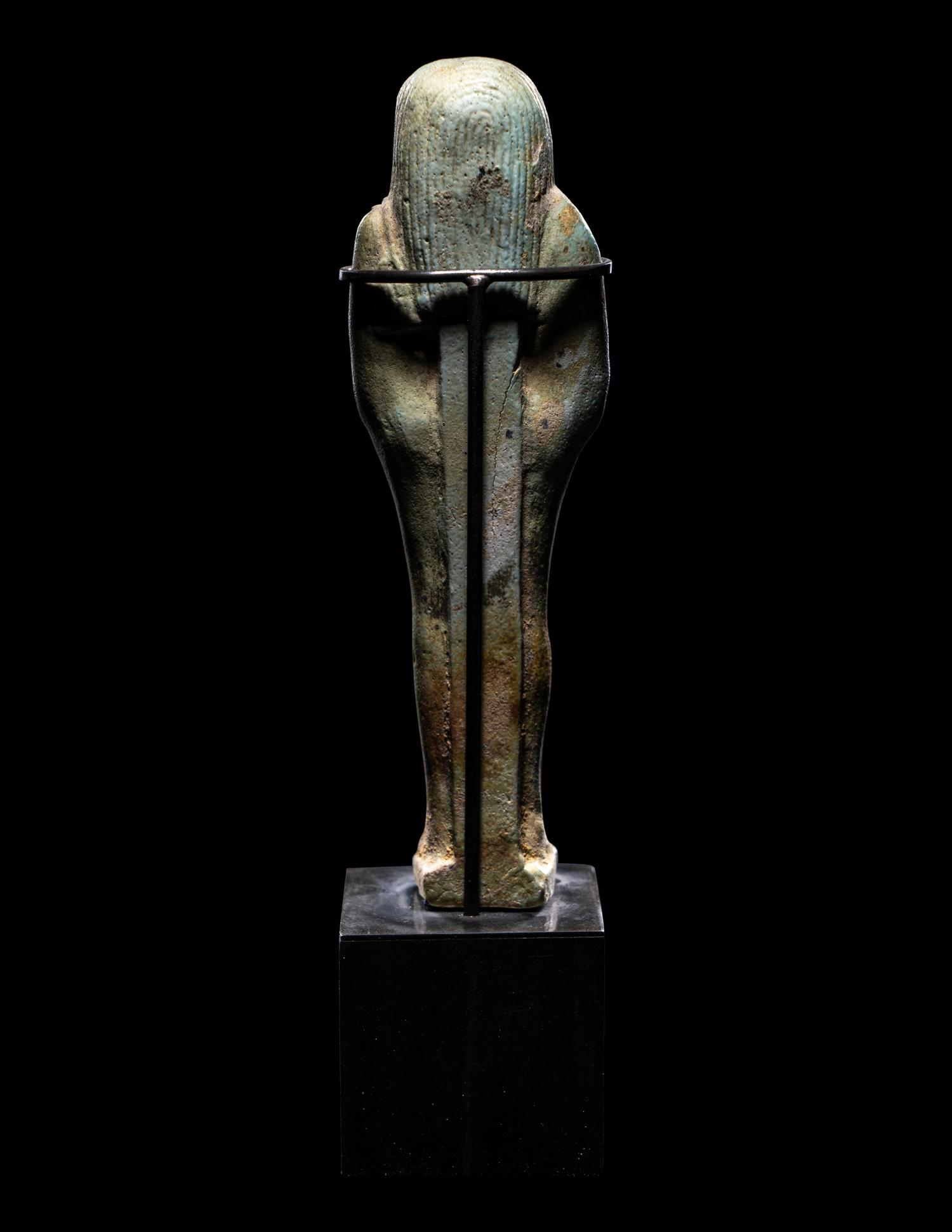 An Egyptian Faience Ushabti for Horem Akhbit