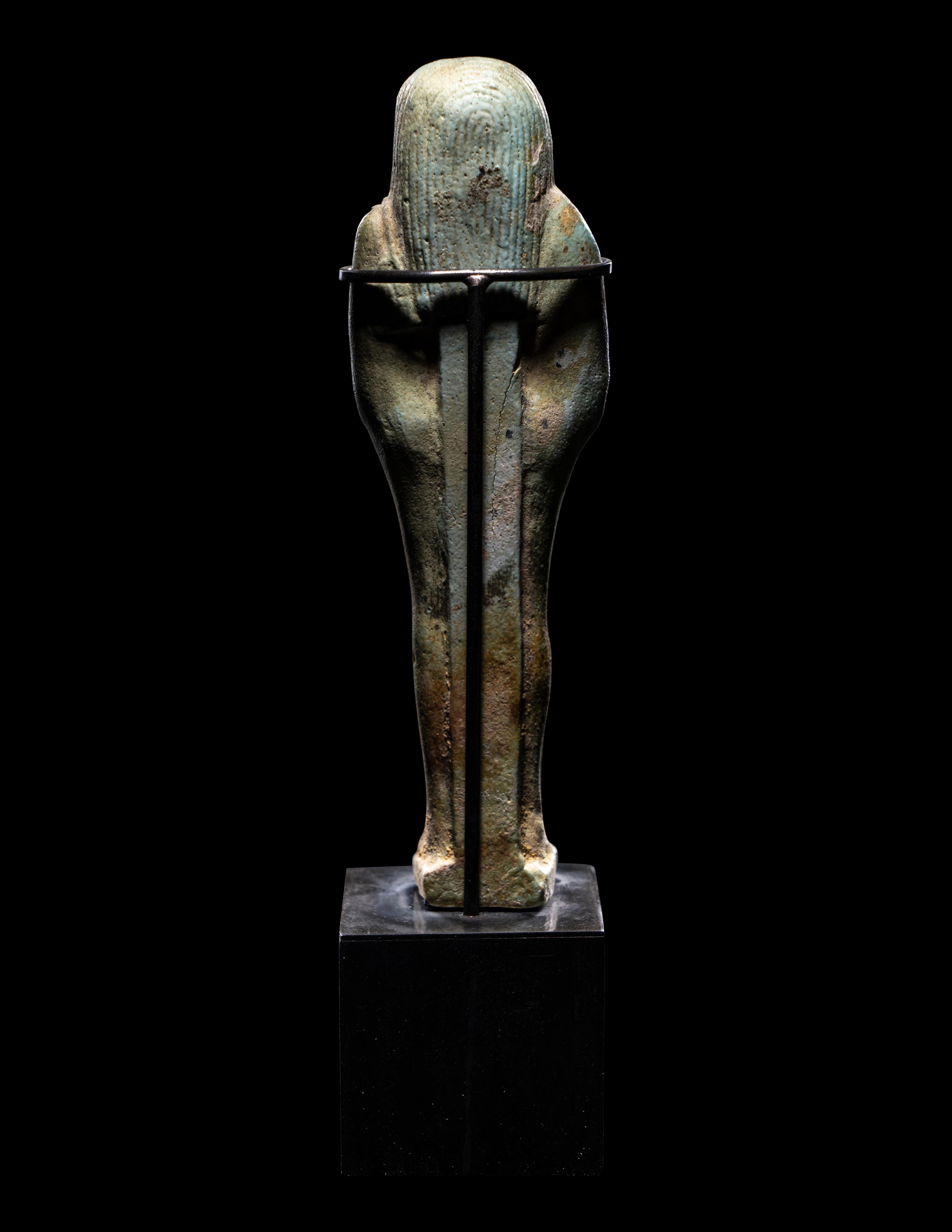 An Egyptian Faience Ushabti for Horem Akhbit
