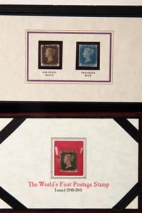 [GREAT BRITAIN: PHILATELY] (SC #1) 1840 Penny Black 1p and an (SC #2) 1840 Blue 2p;