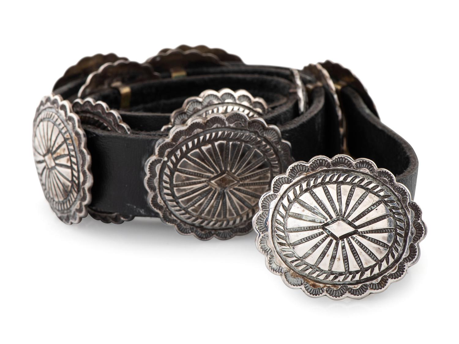 Southwestern-Style Silver Concha Belt