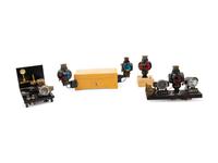 A Collection of Seven Battery Powered Diminutive Railroad Lanterns and Locomotive Headlamps