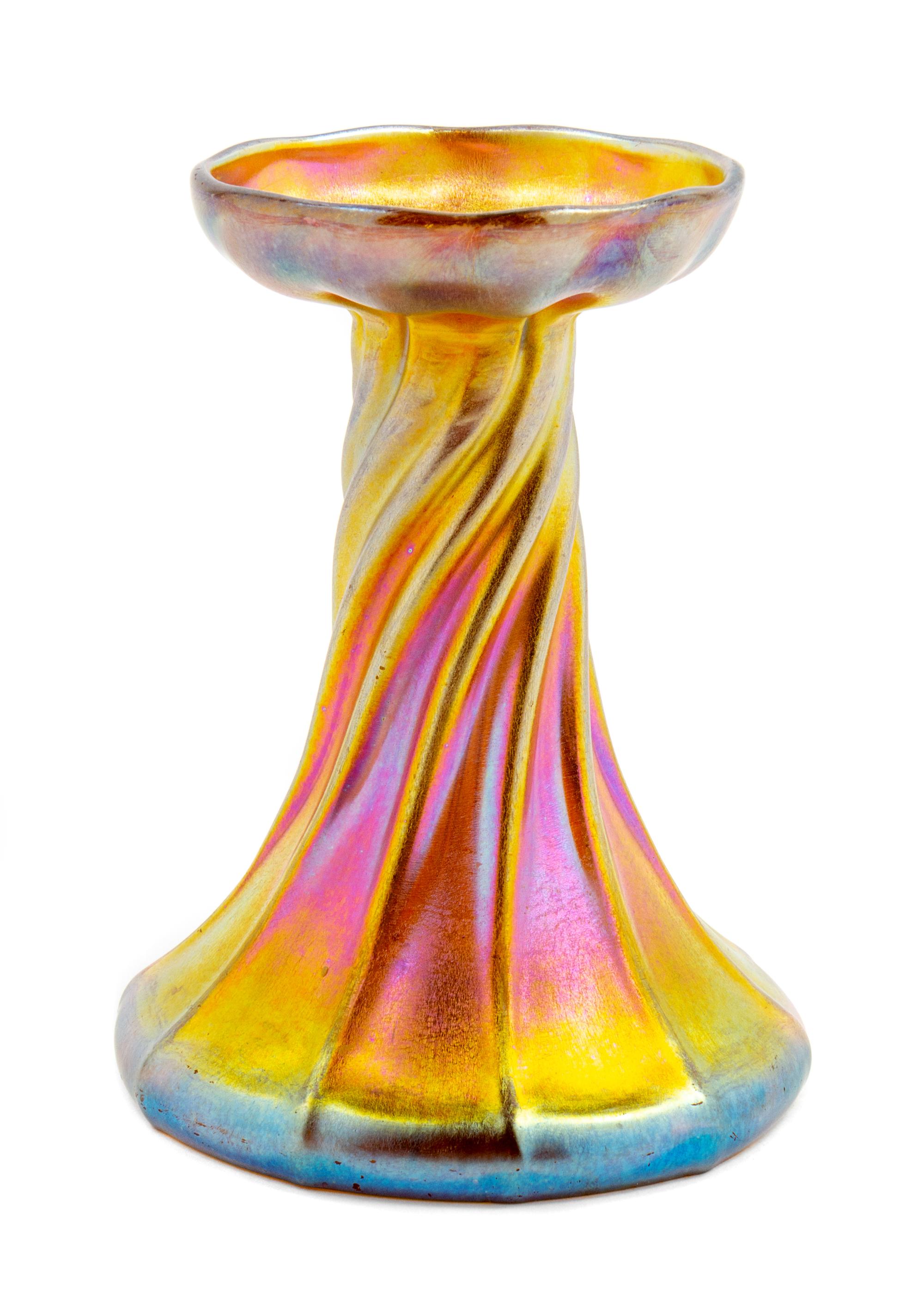 Tiffany Studios, American, Early 20th Century, Candlestick
