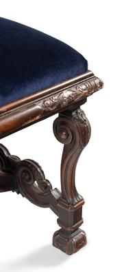 A William and Mary Style Walnut Bench
