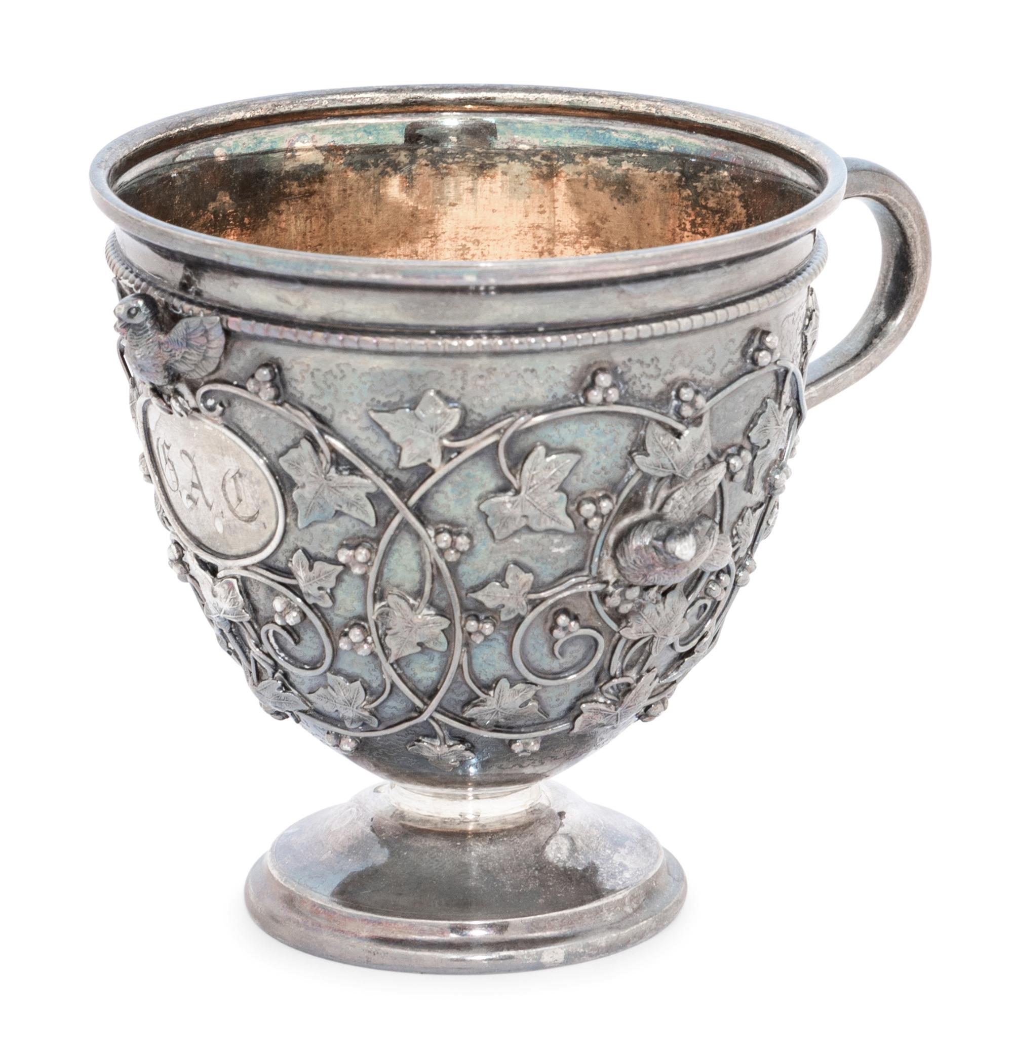 A Tiffany and Co. Bird and Ivy Silver Teacup
