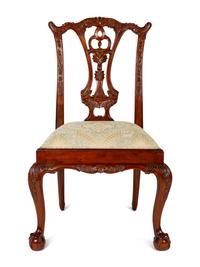 A Set of Four George III Style Mahogany Dining Chairs