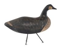 A Canada Goose Carved Wood Decoy
