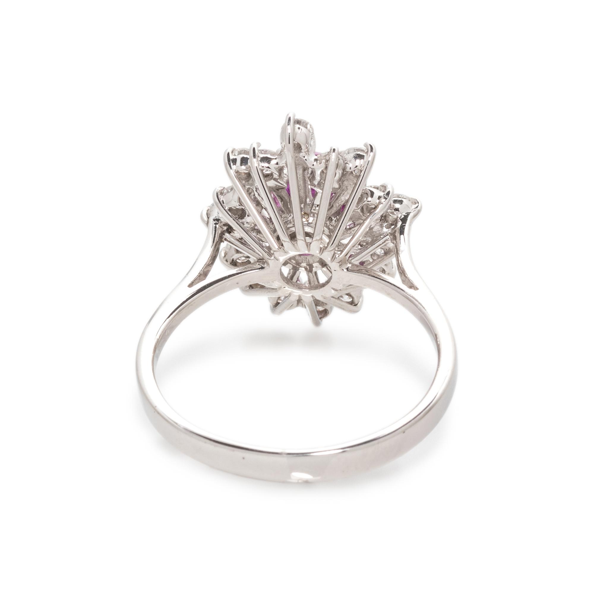 PINK SAPPHIRE AND DIAMOND RING