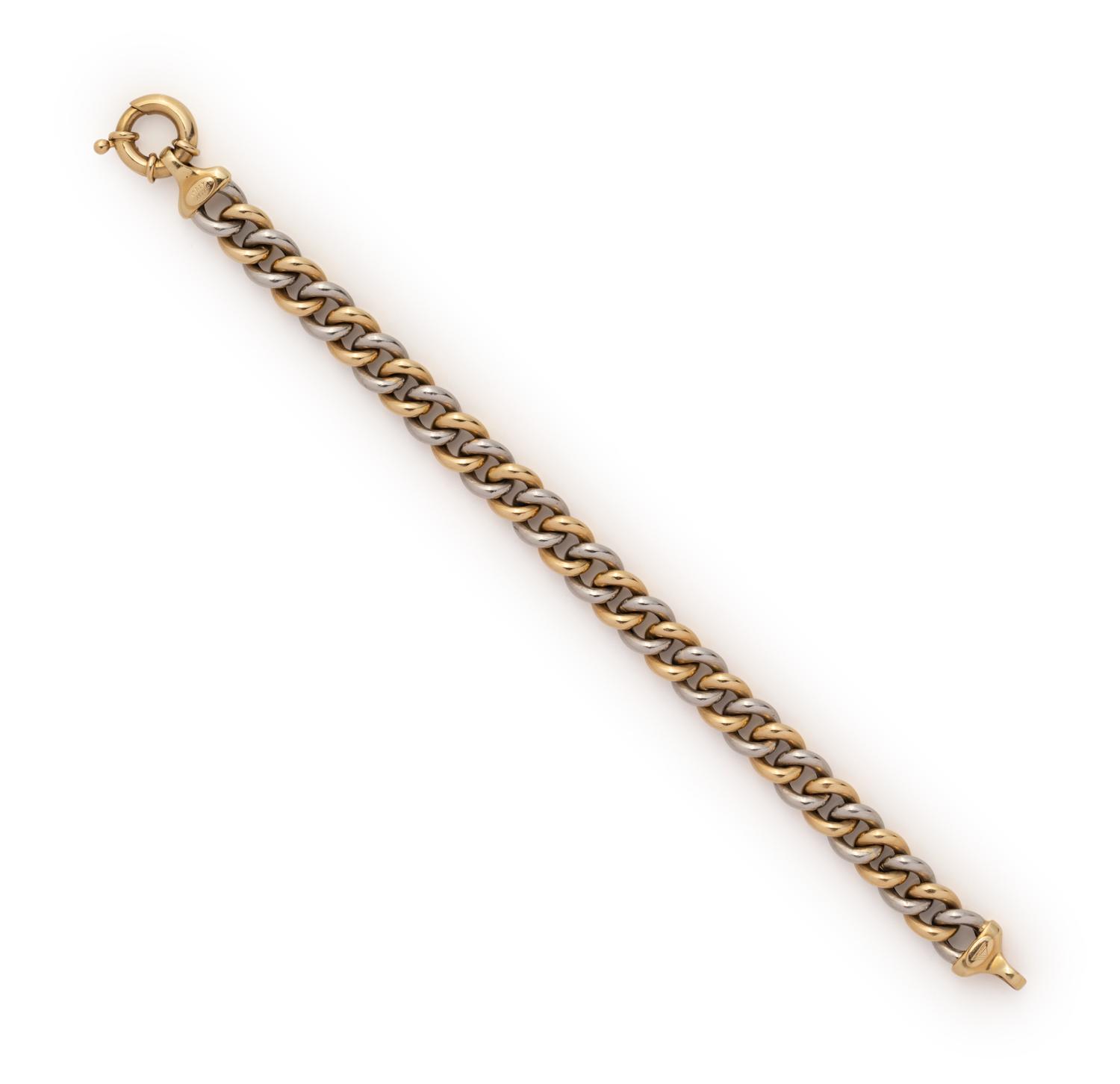 YELLOW GOLD AND PLATINUM BRACELET