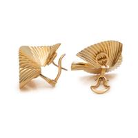 YELLOW GOLD TWIST EARCLIPS