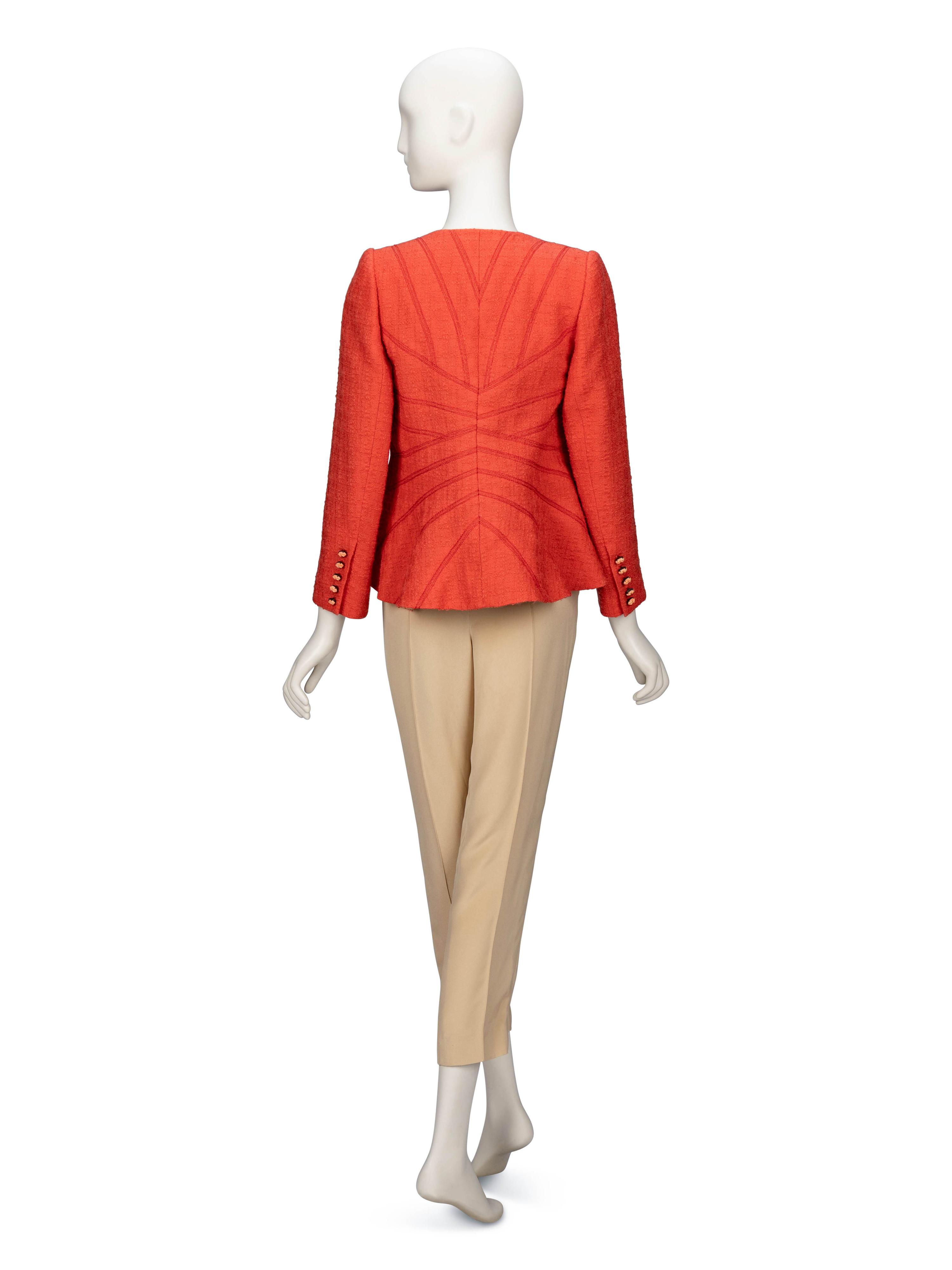 Carven Haute Couture, Coral Pantsuit Ensemble