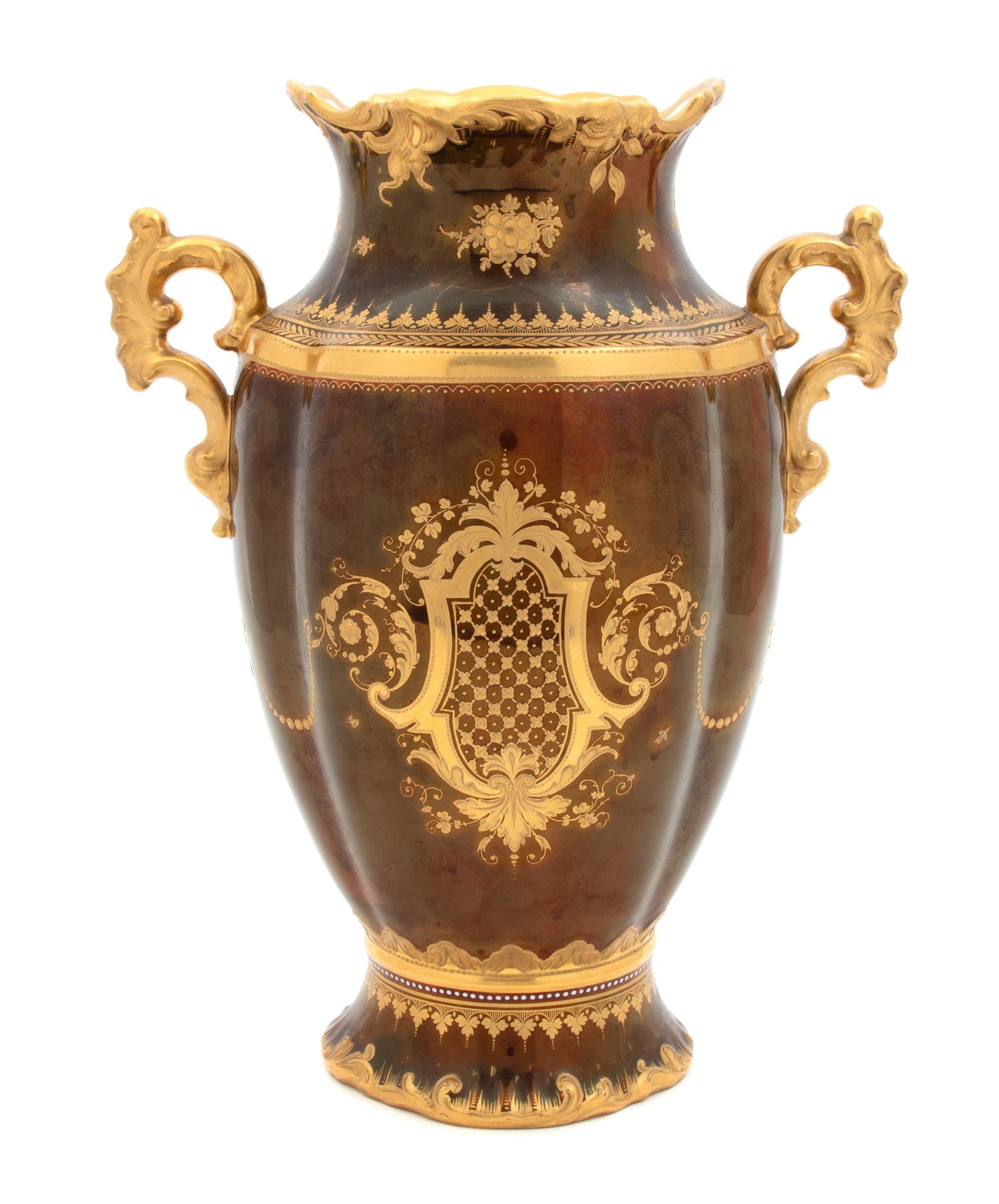 A Royal Vienna Porcelain Two-Handle Vase — 19TH CENTURY