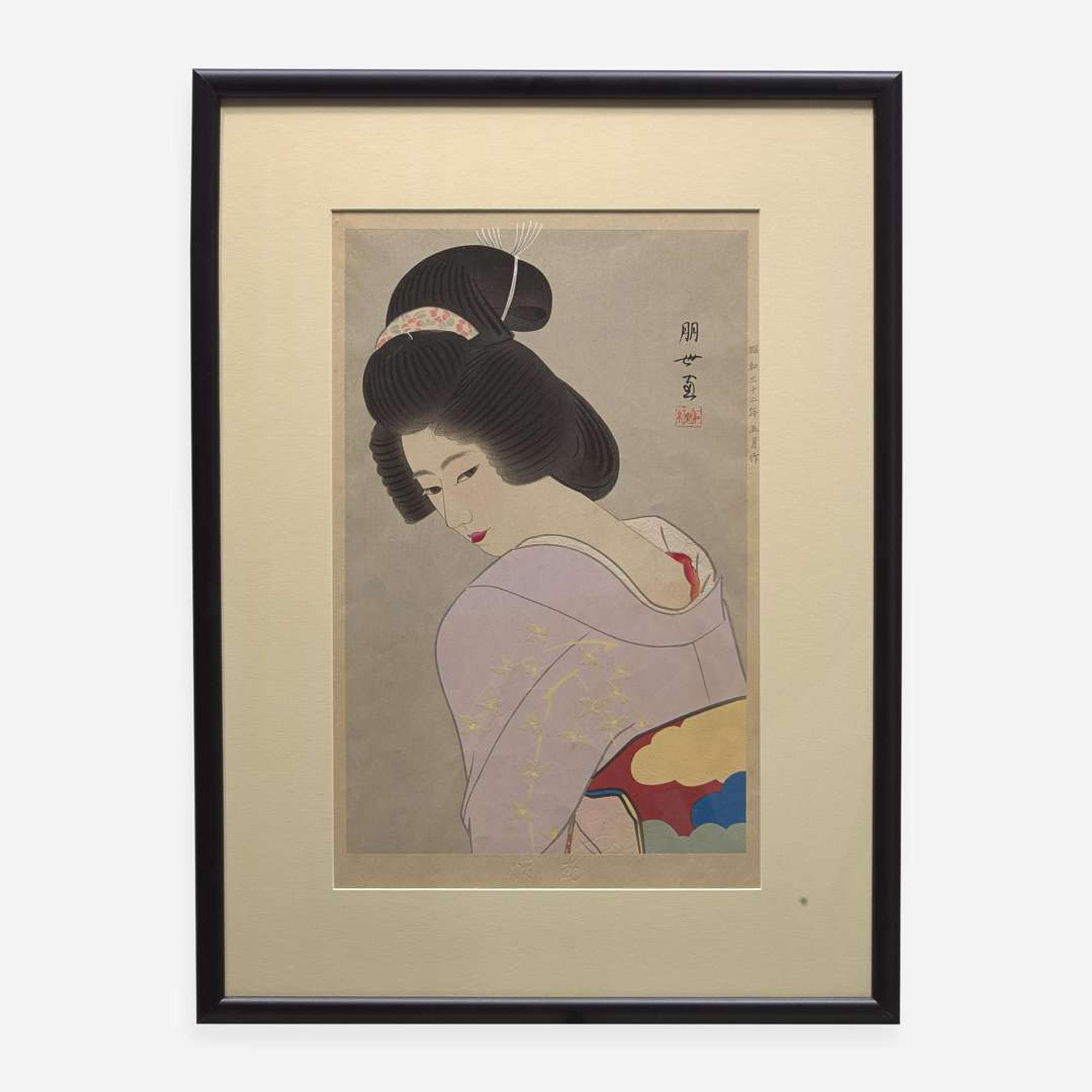 Jinbo Tomoyo 神保朋世 浮世绘三幅 (Japanese b.1902-d.1994)