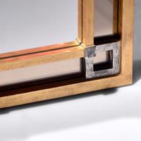 Silvered and giltwood mirror