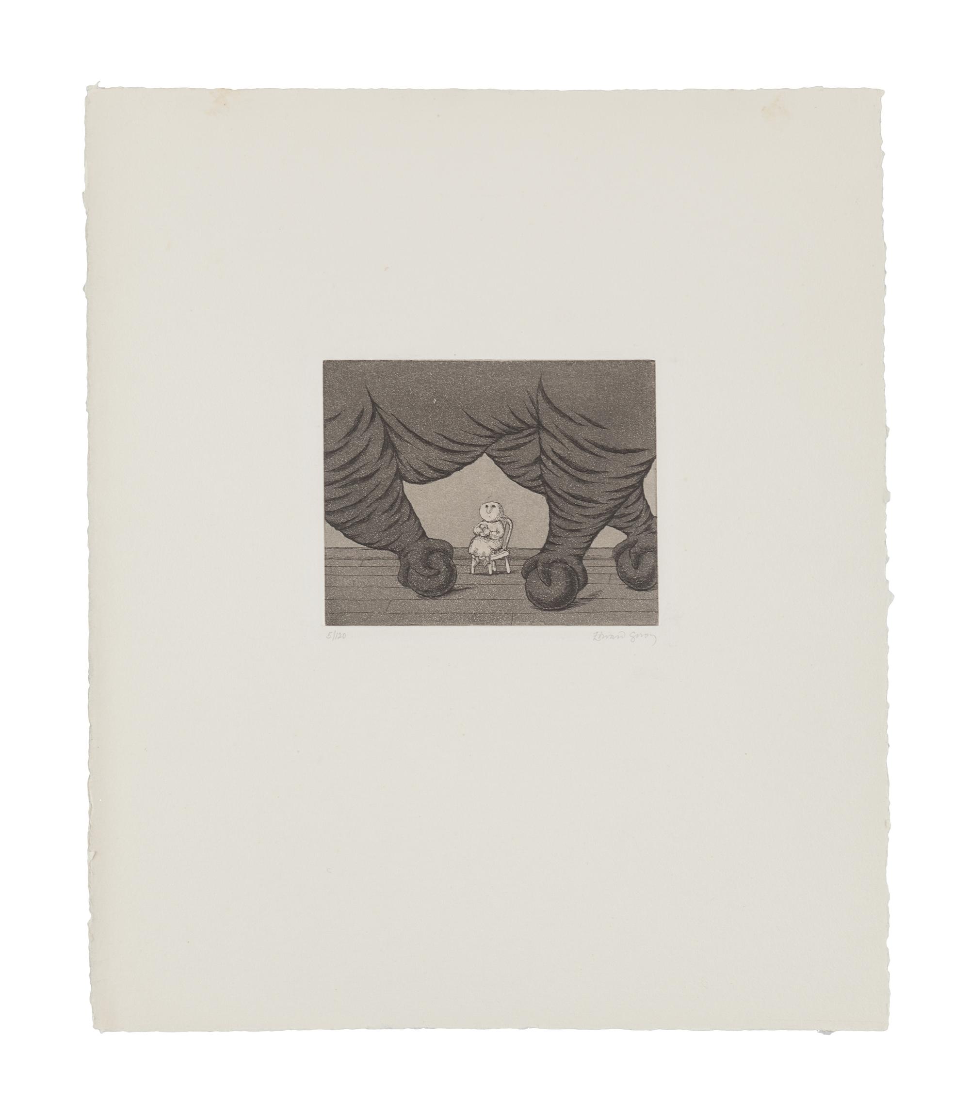 GOREY, Edward (1925-2000). Child and Elephant Table. Zürich: Diogenes Verlag, 1978.