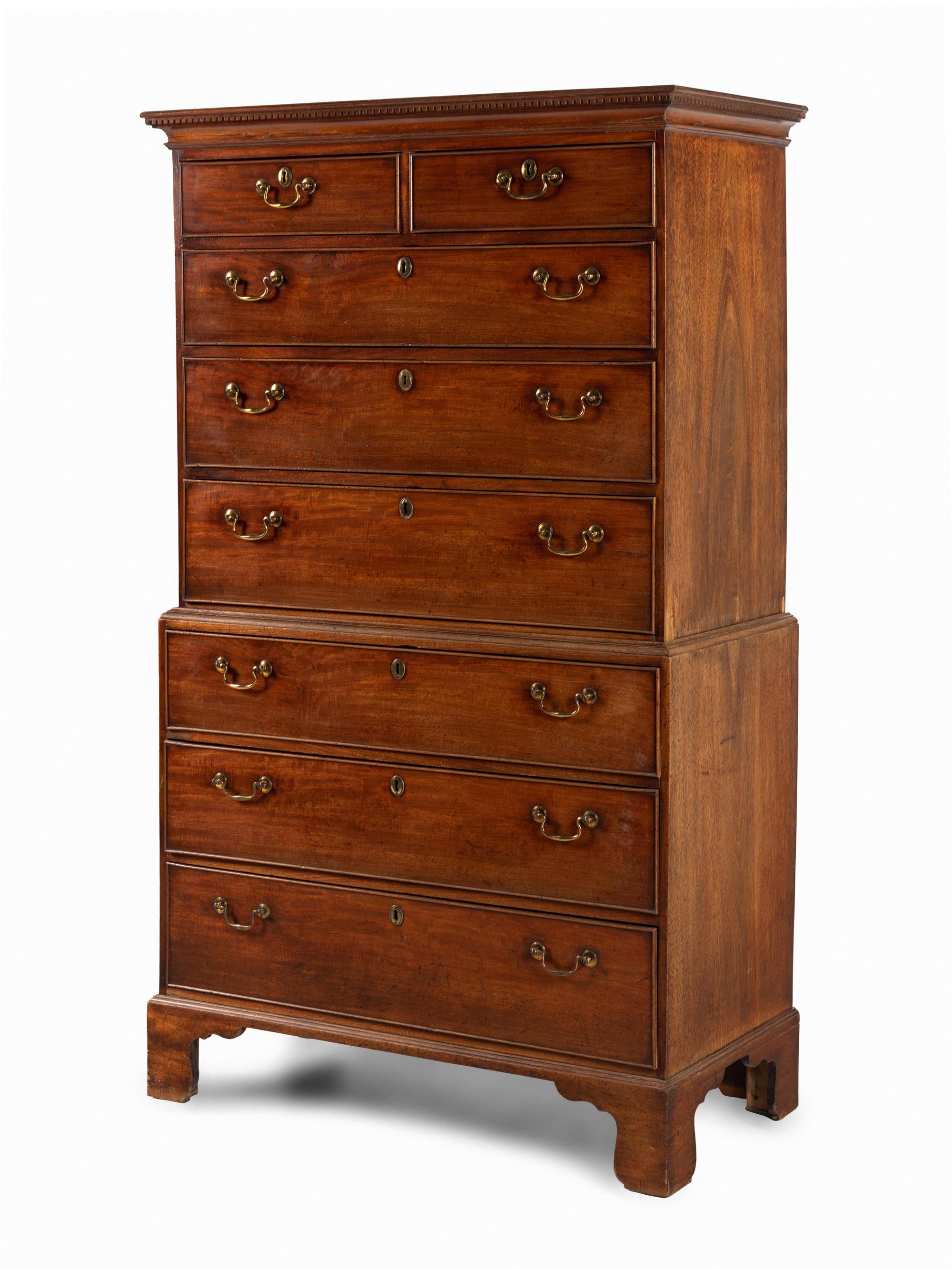 A George III Mahogany Chest-on-Chest