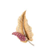 Ruby and Diamond Brooch