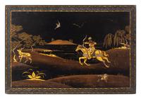 Four Chinese Lacquered Panels