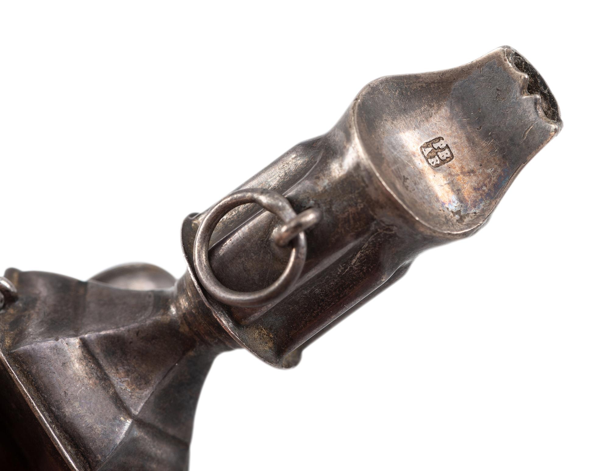 Five Silver Rattle Whistles