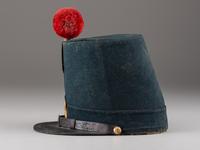 [MILITIA]. Model 1851 artillery shako. Manufactured by F.H. Lambert.
