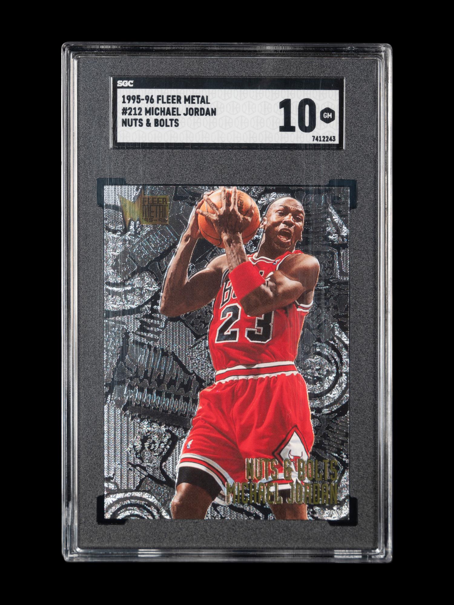 A 1995-96 Fleer Metal Nuts & Bolts Michael Jordan Basketball Card No. 212 (SGC 10 GEM MINT)
