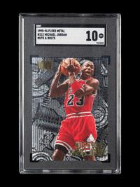 A 1995-96 Fleer Metal Nuts & Bolts Michael Jordan Basketball Card No. 212 (SGC 10 GEM MINT)