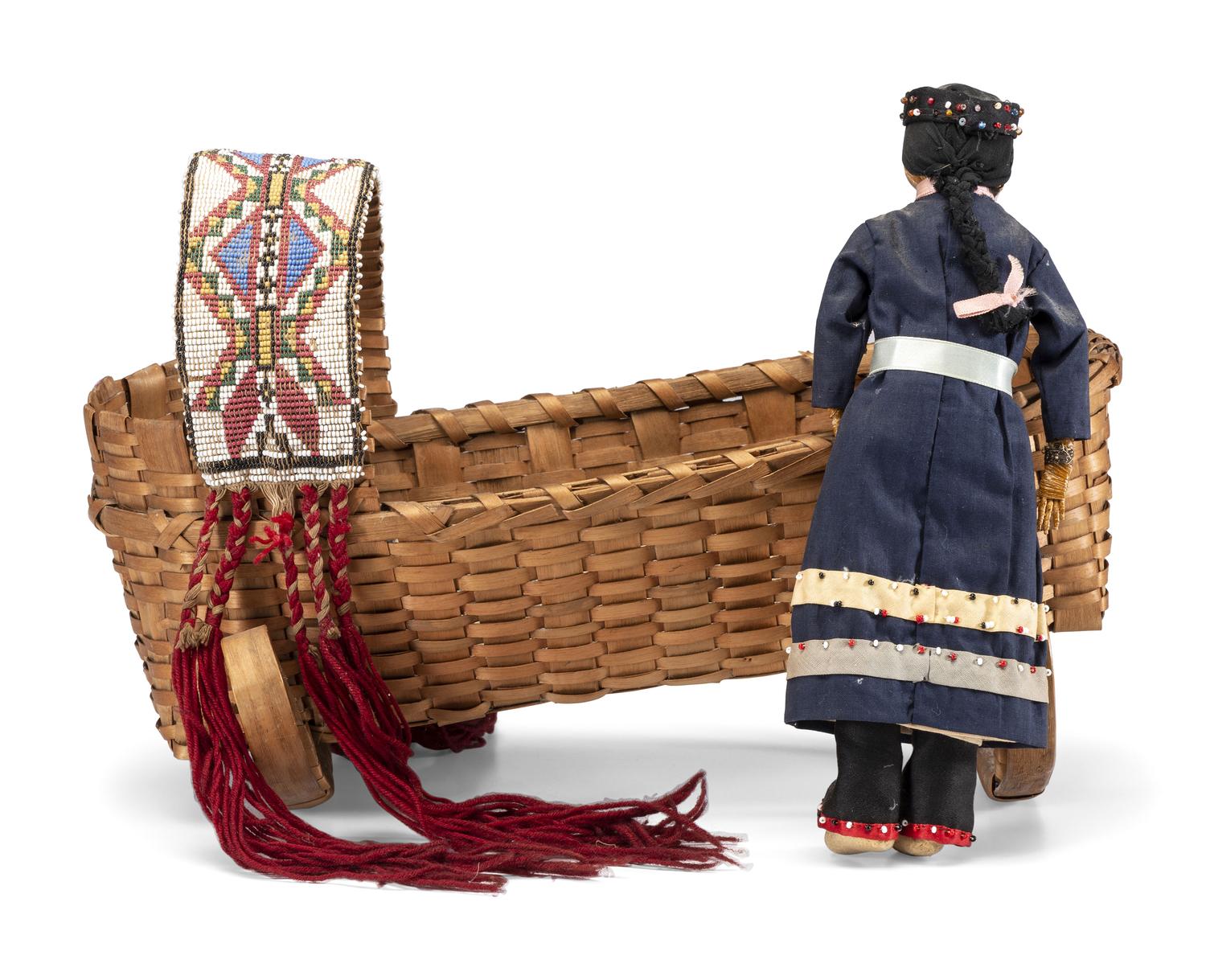Northeastern Split Ash Cradle AND Corn Husk Doll