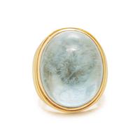 YELLOW GOLD AND BLUE TOPAZ RING