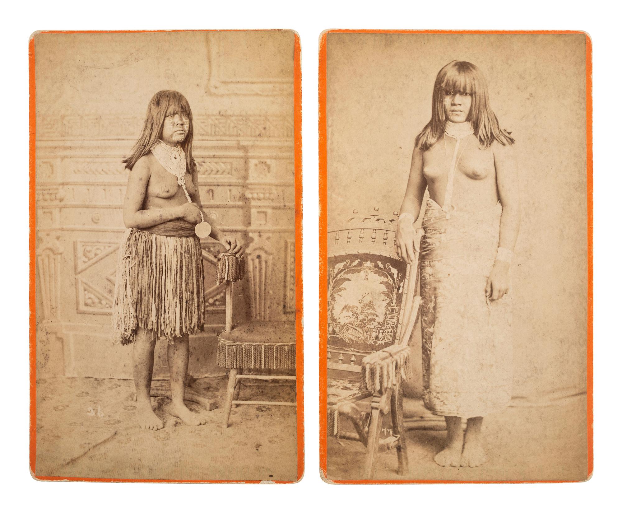 [NATIVE AMERICANS]. BONINE, E.A., and BUEHMAN & CO., photographers. A group of 3 photographs of Yuma women, comprising: