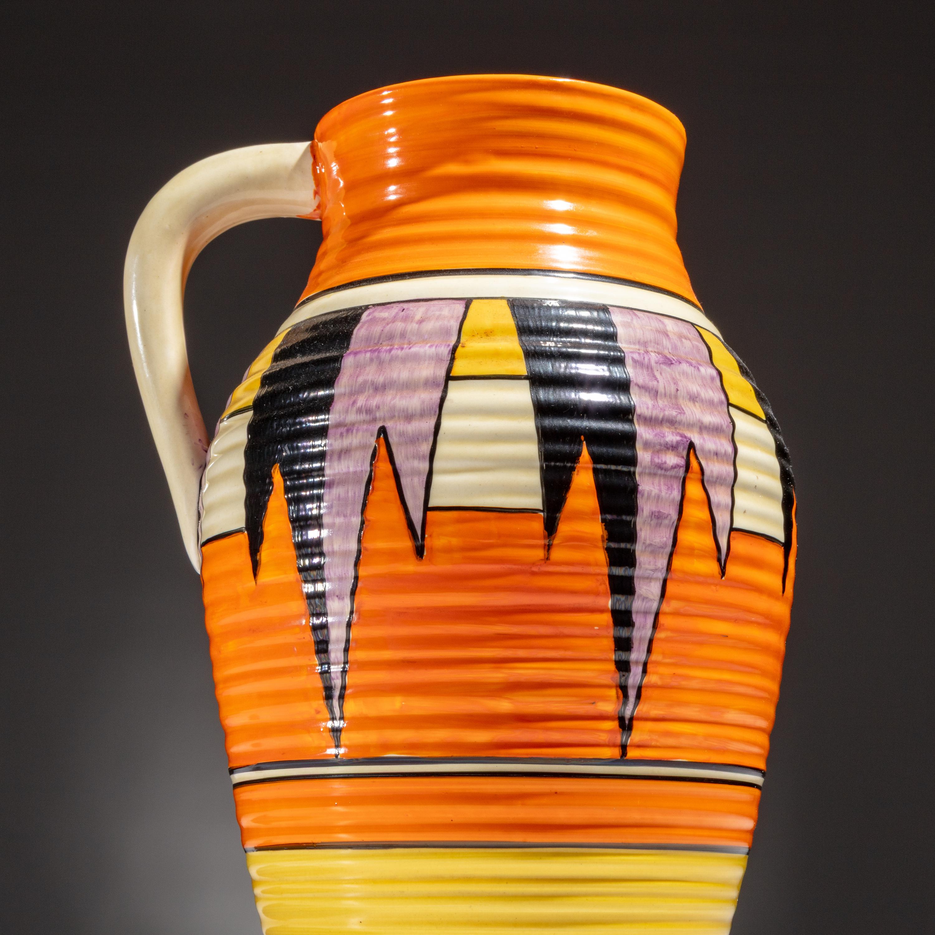 Clarice Cliff (English, 1899–1972) — New Flag pattern Lotus Jug