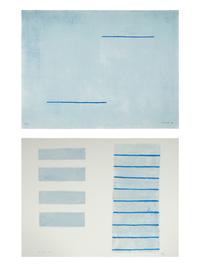 Equals and Blue Field (two prints from A Poem for Alexander ), 1972