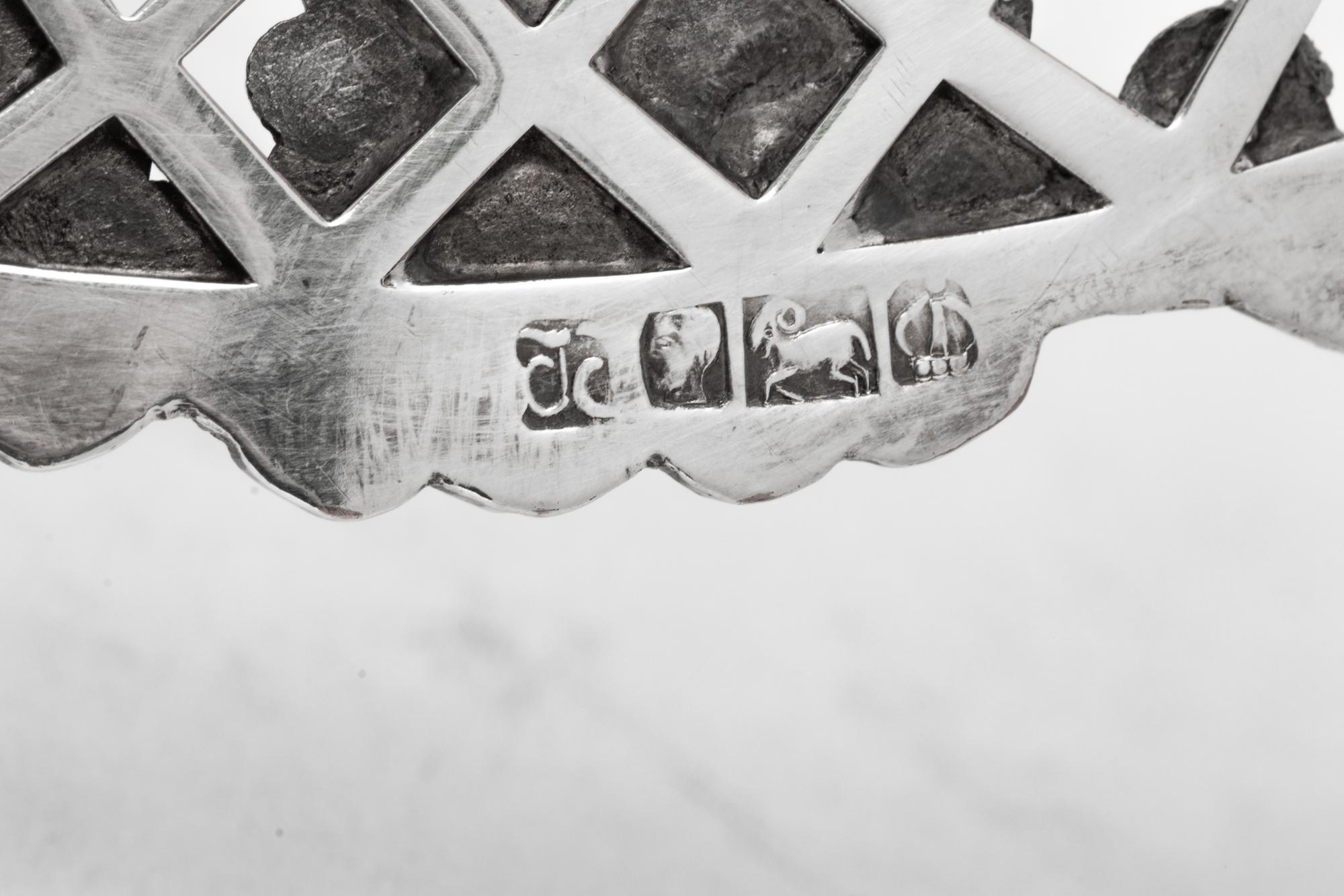 A Pair of Continental Silver-Plate Wine Coasters