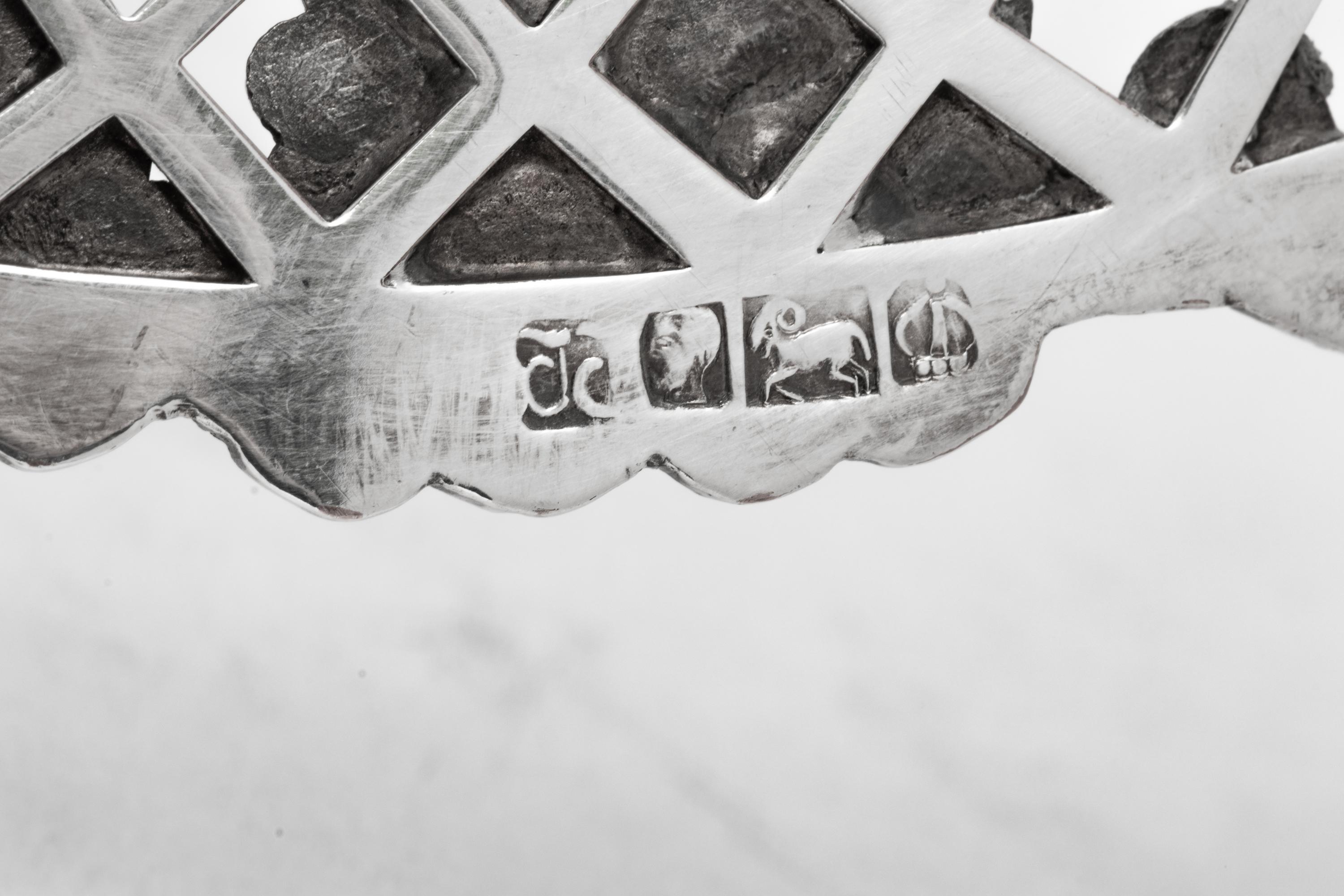 A Pair of Continental Silver-Plate Wine Coasters