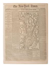 [CIVIL WAR]. Collection of illustrated war-date newspapers, maps, prints, and correspondence.