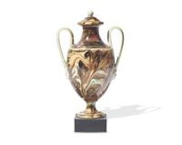 A Wedgwood and Bentley Agateware Covered Urn