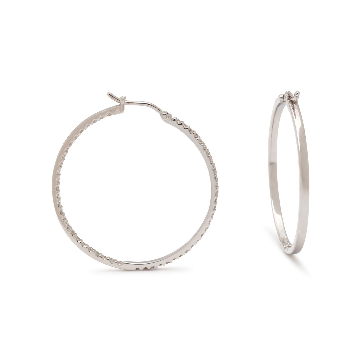 GOLD AND DIAMOND HOOP EARRINGS