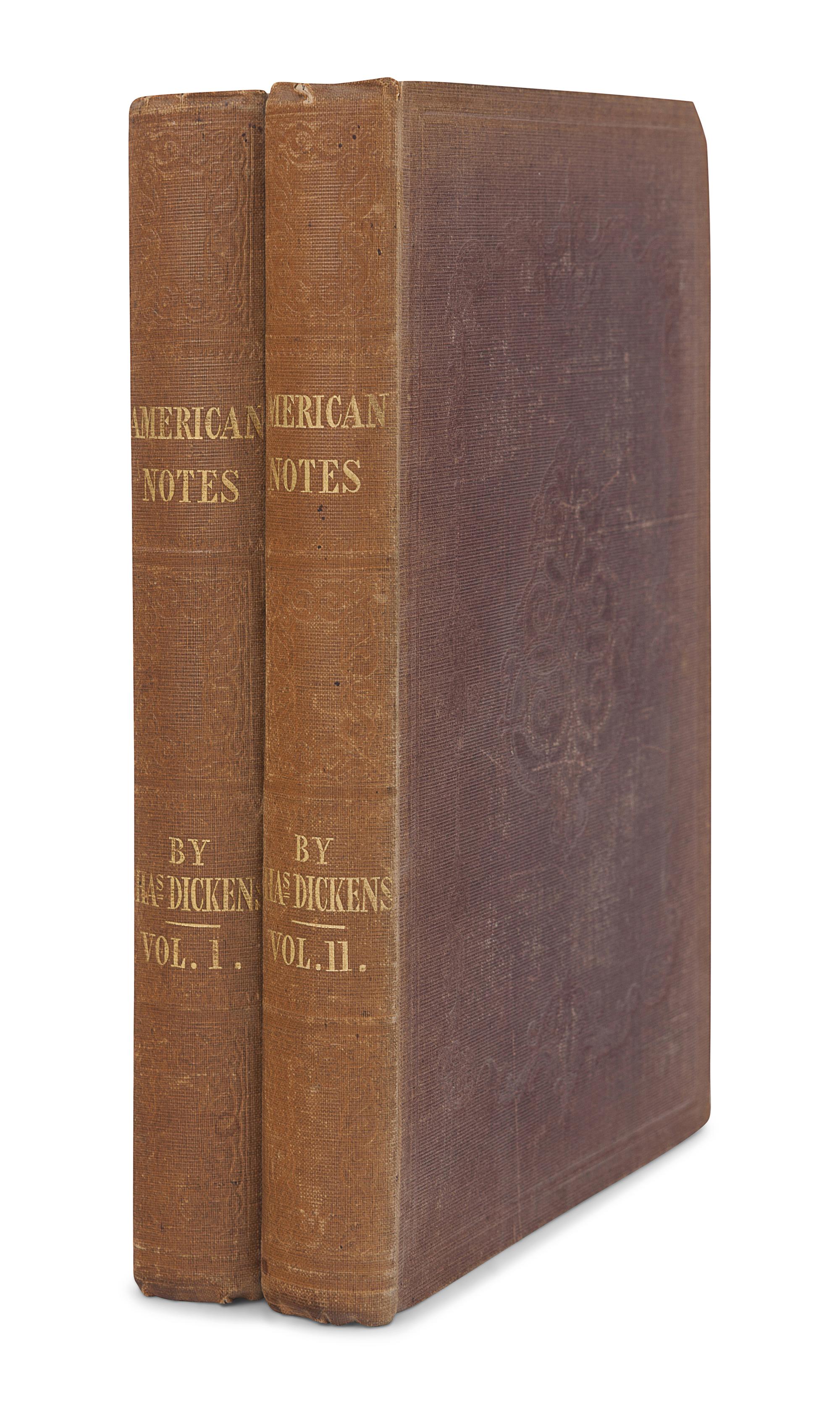 DICKENS, Charles (1812-1870). American Notes For General Circulation. London: Chapman and Hall, 1842.