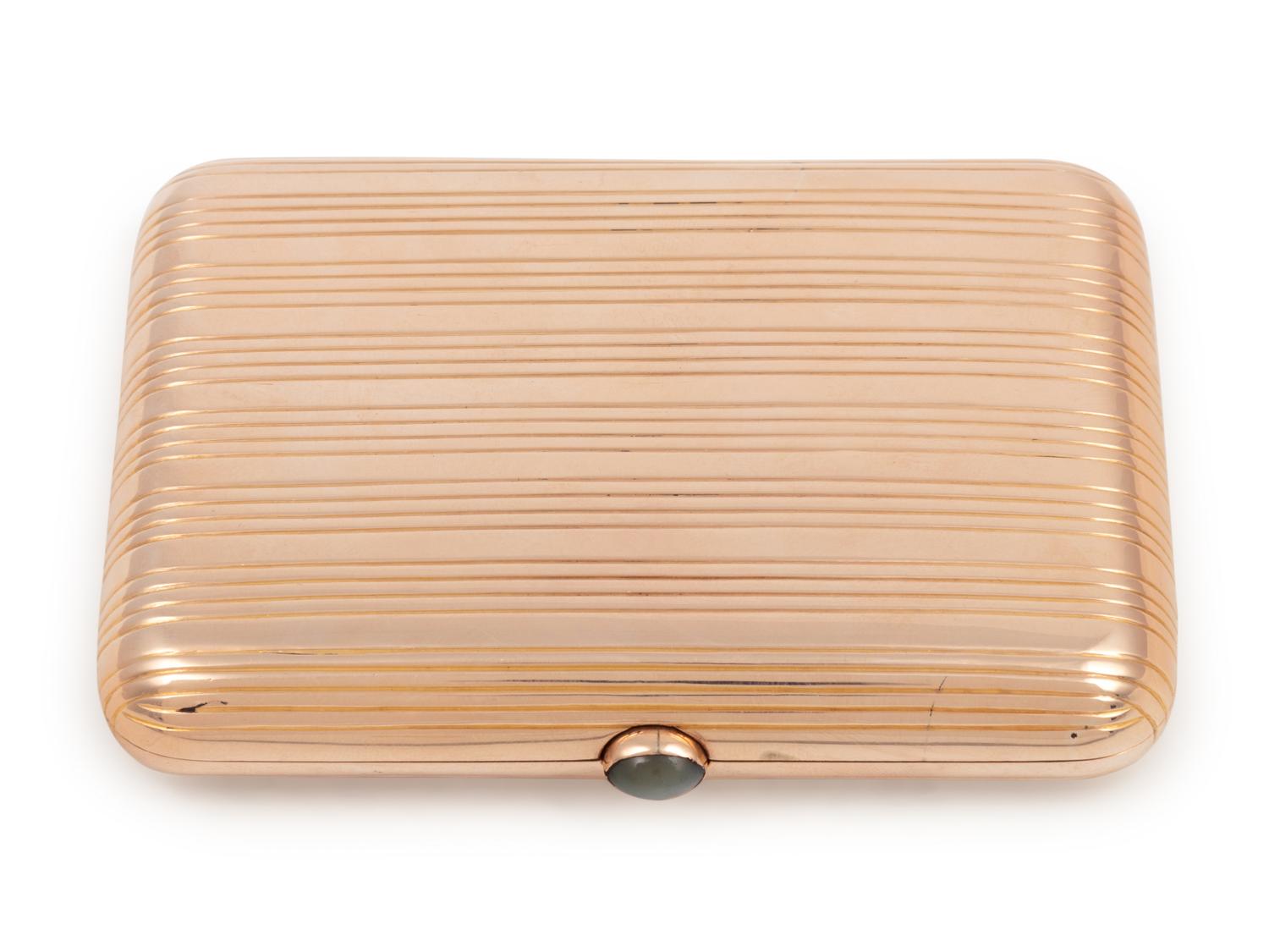 A Russian Gold Cigarette Case