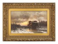 Winter landscape with Children Skating on a Pond, 1882