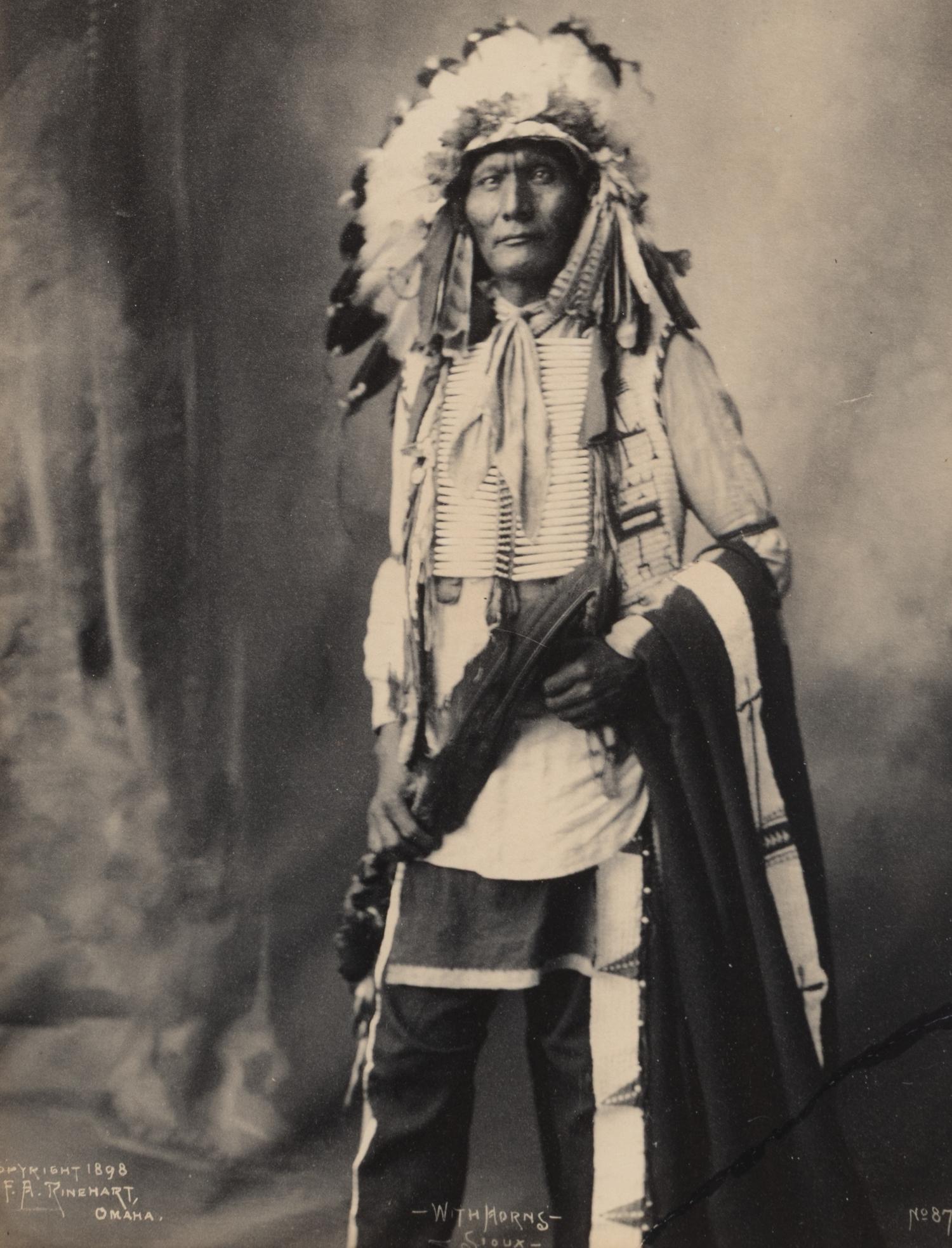 Rinehart, Frank (1861-1928). A group of 5 photographs and prints of Native American subjects.