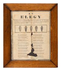 [NEW YORK] -- [MEMORIAL]. An Elegy of the Death of Captain Annanias Valentine, Thomas Pinckney, Isaac Elliot, Jacamiah Cropsey, and Leonard Merrit, all respectable citizens of the town of Marlborough, who were unfortunately drowned on the Flatts .