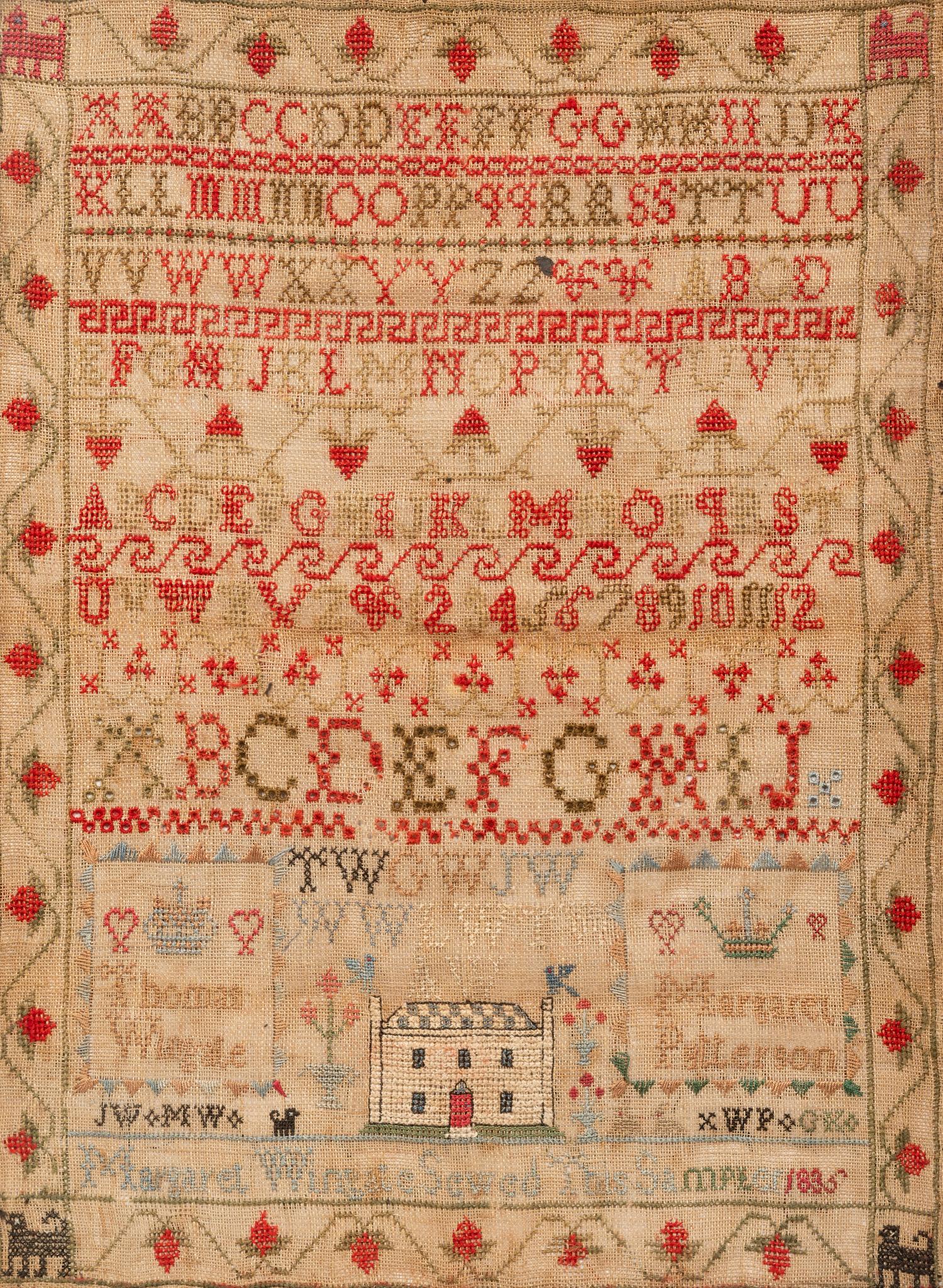 An American Needlework Schoolgirl’s Sampler
