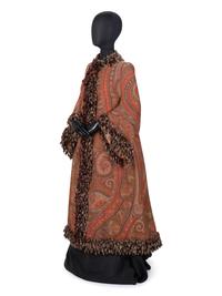 Paisley Shawl Mantle with Chenille Trim, 1880s