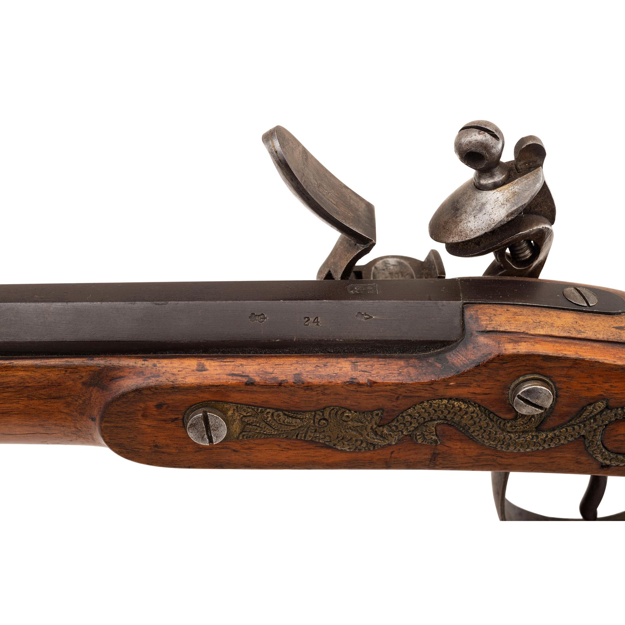 Flintlock Northwest Trade Gun by Parker, Field & Co. dated 1874