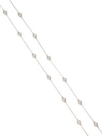 GOLD AND DIAMOND STATION NECKLACE