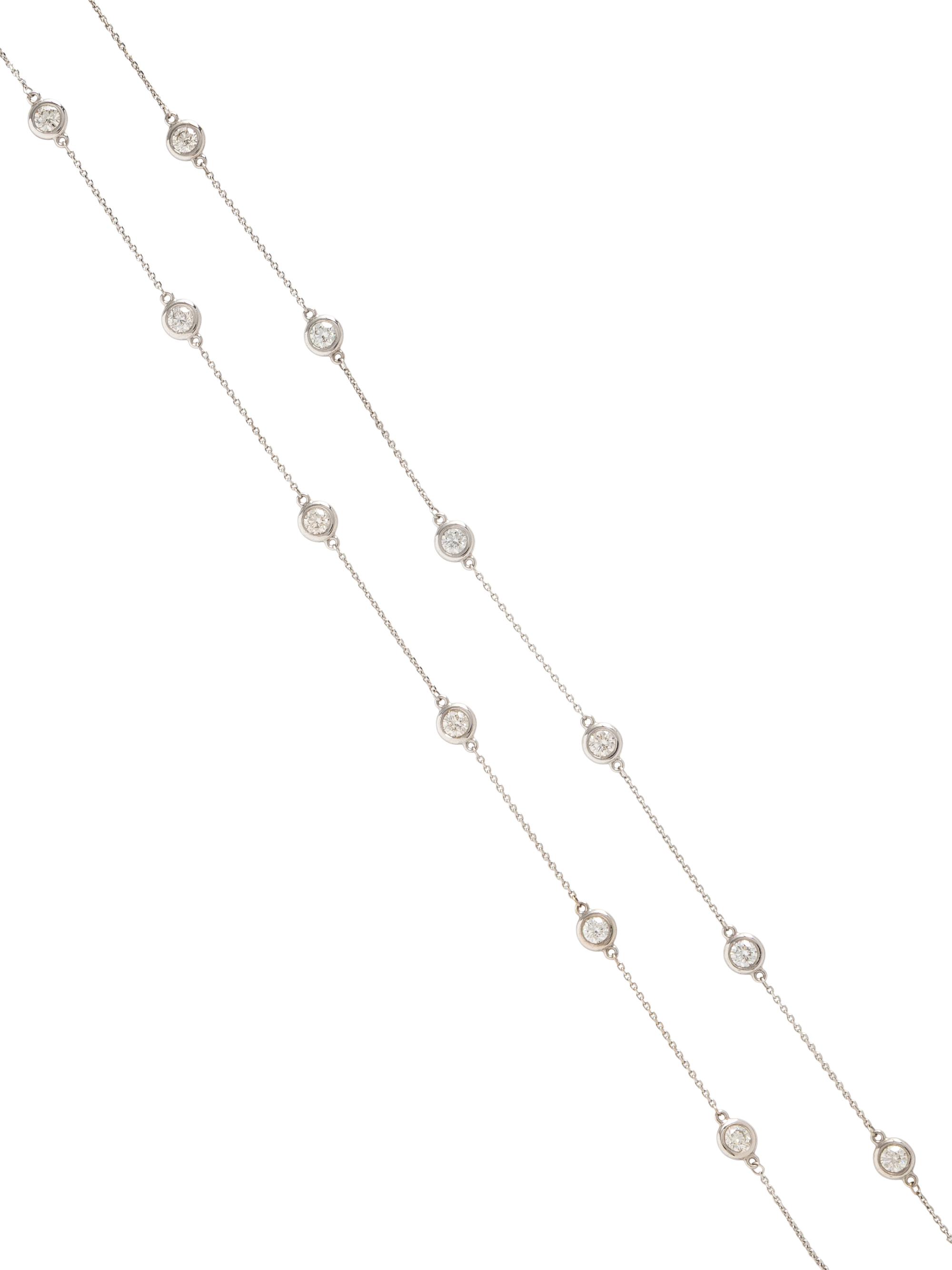GOLD AND DIAMOND STATION NECKLACE